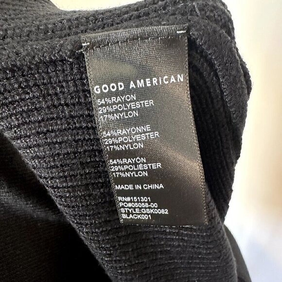 NWT Good American Double Knit Rib Slim Pant - Size 4 (XL) - Picture 4 of 11